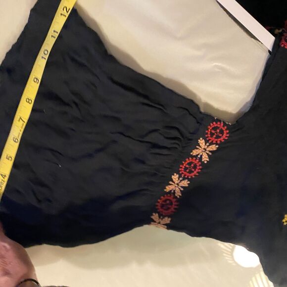 American Eagle Outfitters Dress Ebroidered Boho Fairycore Bell Sleeves Size XS - Picture 10 of 15